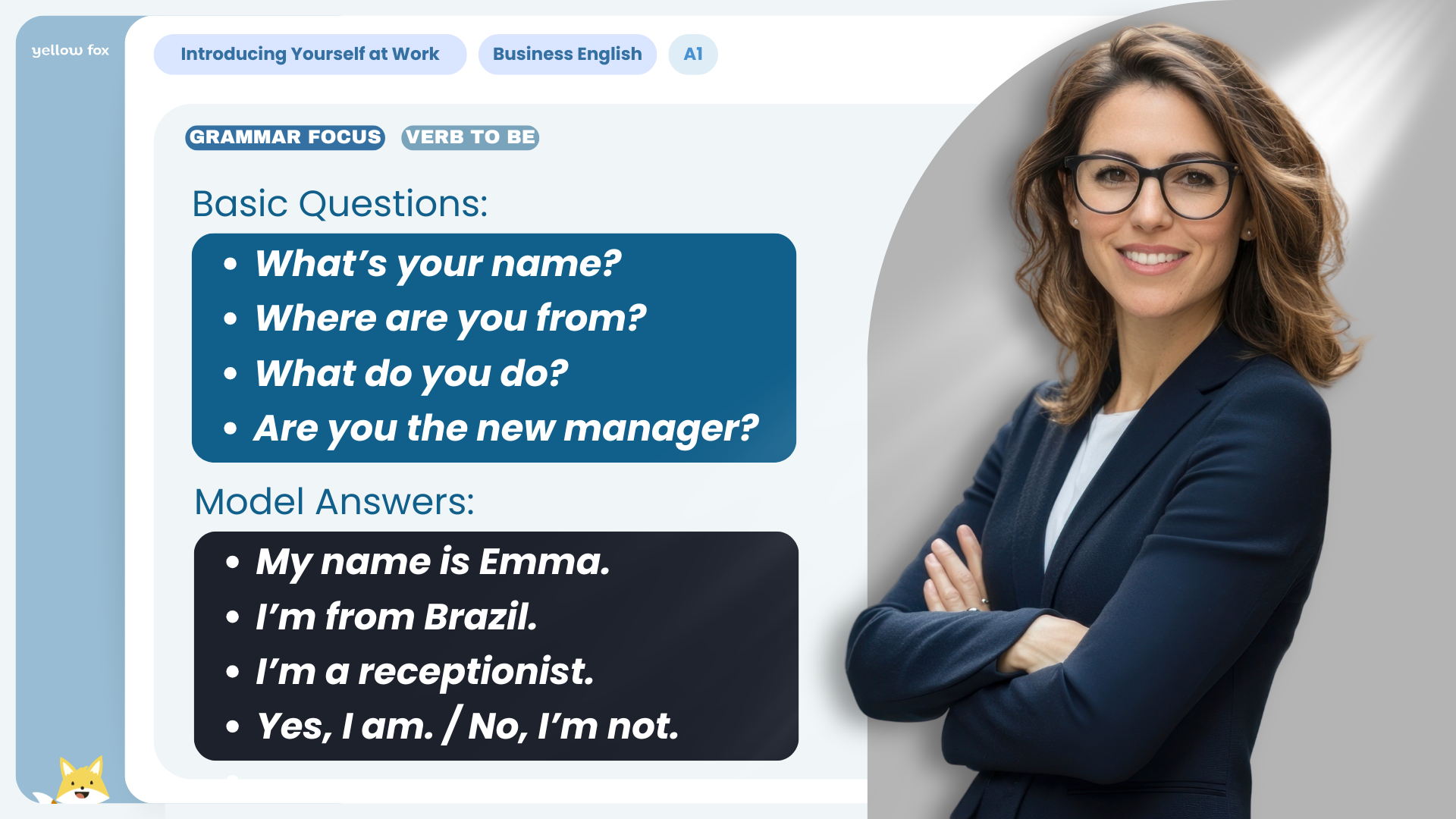 Exemplo da lesson Introducing Yourself