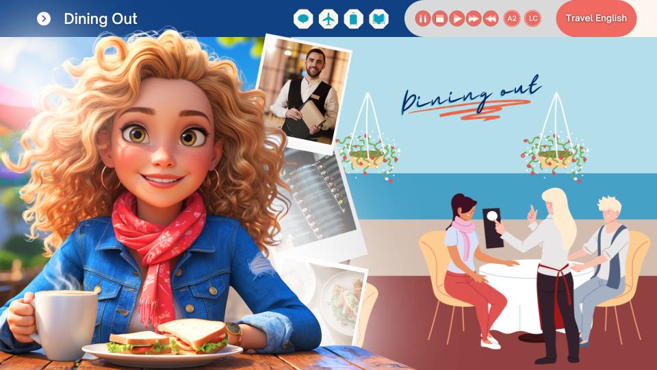 Exemplo da lesson Dining Out